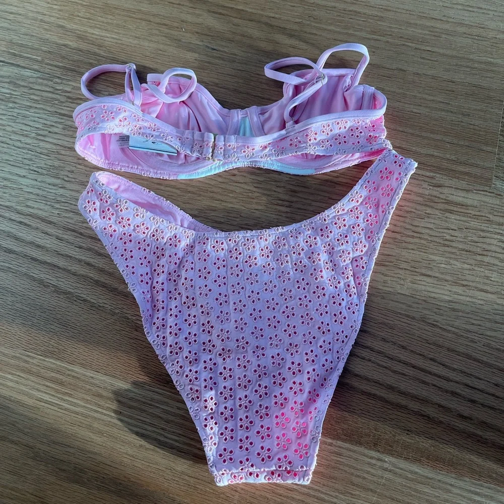 Frankie’s bikinis pink bikini set